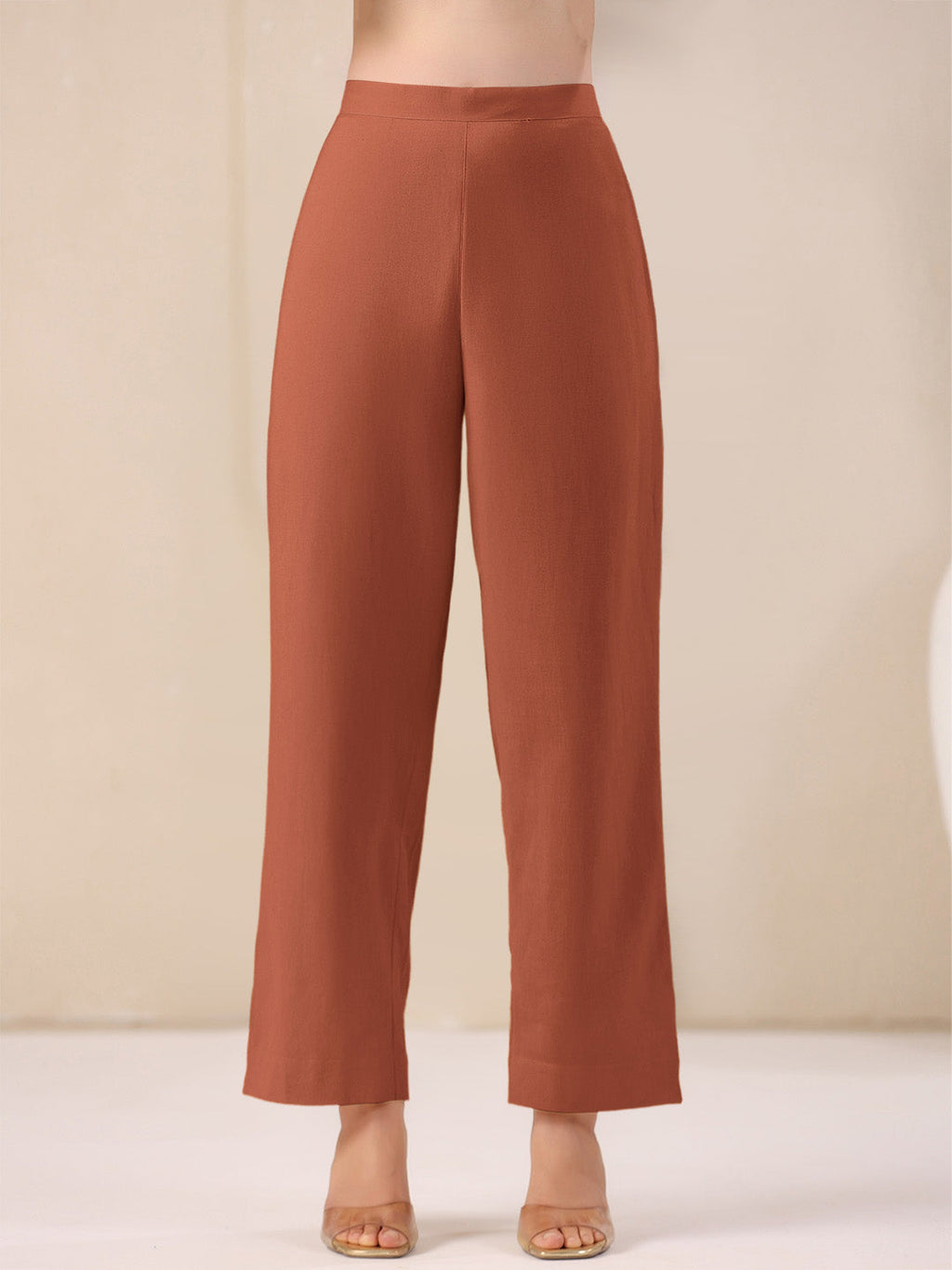 Rust Cotton Solid A-line & Co-ord Set